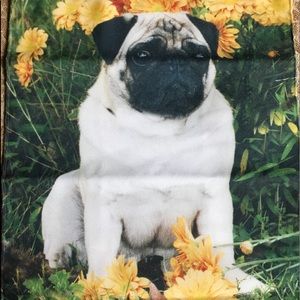 Pug garden flag 12.5x17.5